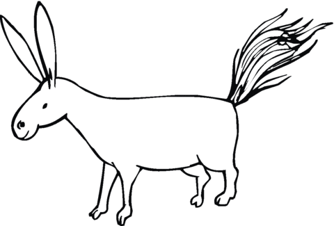 Donkey 12 Coloring Page